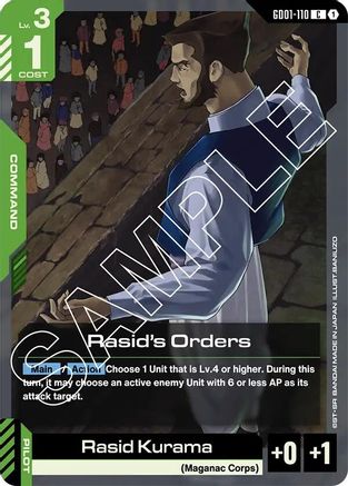 Rasid's Orders (GD01-110)  [Newtype Rising]