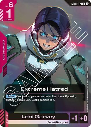 Extreme Hatred (GD01-112) Holofoil [Newtype Rising]