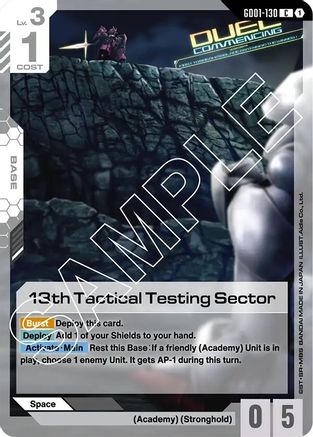 13th Tactical Testing Sector (GD01-130)  [Newtype Rising]