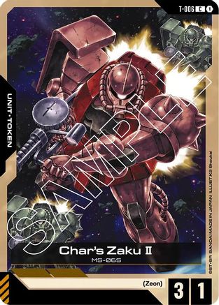 Char's Zaku II (T-006) Token (T-006)  [Newtype Rising]
