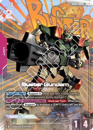 Buster Gundam (LR+) (GD01-046) Holofoil [Newtype Rising]