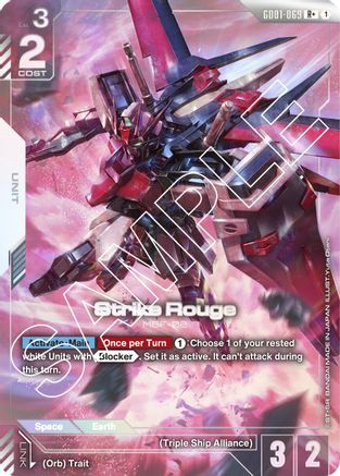 Strike Rouge (R+) (GD01-069) Holofoil [Newtype Rising]