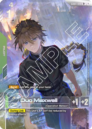 Duo Maxwell (R+) (GD01-090) Holofoil [Newtype Rising]
