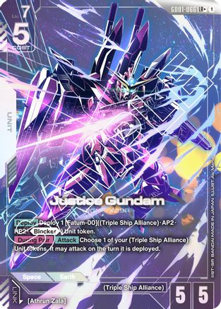 Justice Gundam (LR+) (GD01-066) Holofoil [Newtype Rising]