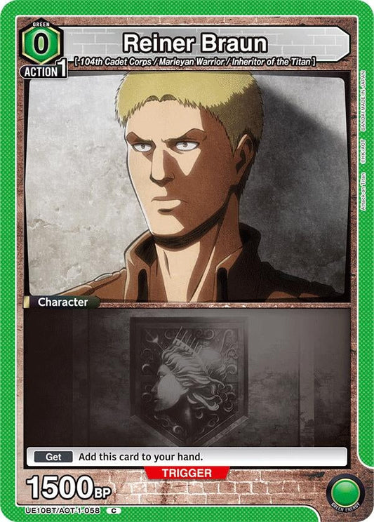 Reiner Braun (058) (Box Topper Foil) (UE10BT/AOT-1-058) (UE10BT: Attack on Titan)