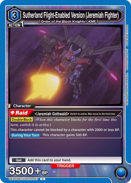 Sutherland Flight-Enabled Version (Jeremiah Fighter) (UEX03BT/CGH-2-027) (UEX03BT: CODE GEASS: Lelouch of the Rebellion Vol.2)