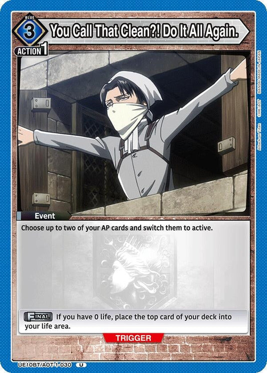 You Call That Clean?! Do It All Again. (UE10BT/AOT-1-030) (UE10BT: Attack on Titan)