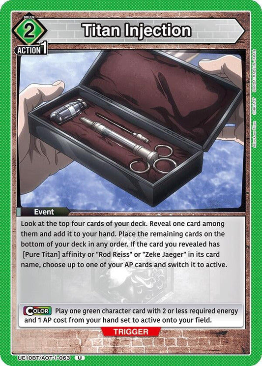 Titan Injection (UE10BT/AOT-1-063) (UE10BT: Attack on Titan)