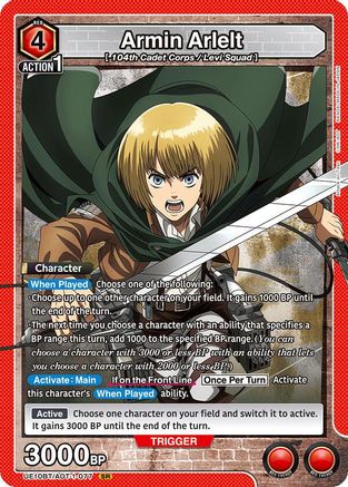 Armin Arlelt (077) (UE10BT/AOT-1-077) [UE10BT: Attack on Titan] Foil