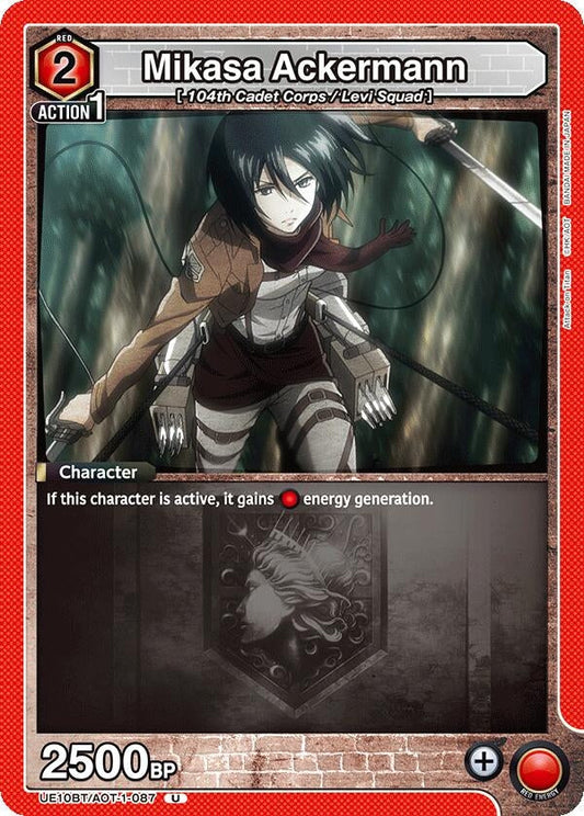 Mikasa Ackermann (087) (UE10BT/AOT-1-087) (UE10BT: Attack on Titan)