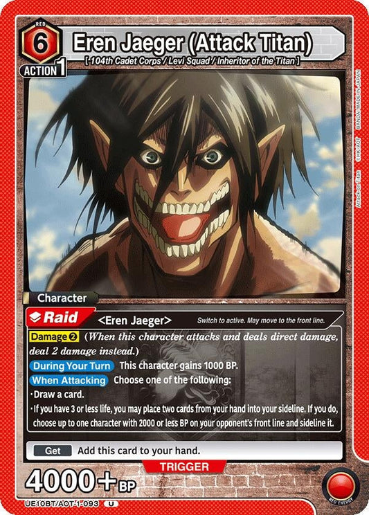Eren Jaeger (Attack Titan) (093) (UE10BT/AOT-1-093) (UE10BT: Attack on Titan)