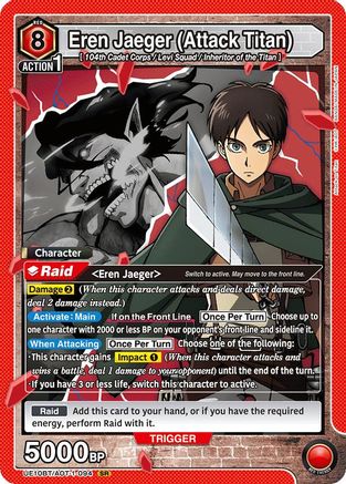 Eren Jaeger (Attack Titan) (094) (UE10BT/AOT-1-094) [UE10BT: Attack on Titan] Foil