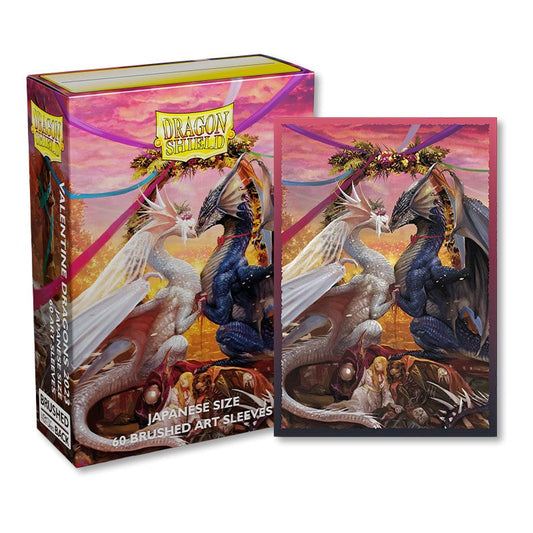 Dragon Shield - 60ct Japanese Size - Art - Brushed Valentine Dragon 2023