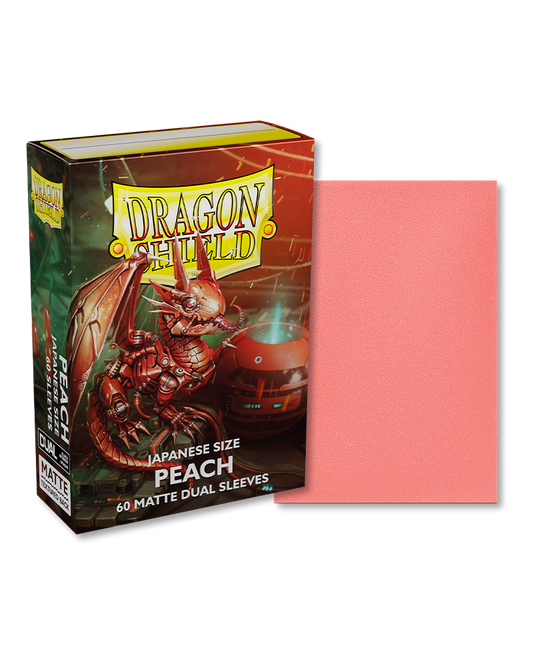 Dragon Shield - 60ct Japanese Size - Dual - Peach Matte