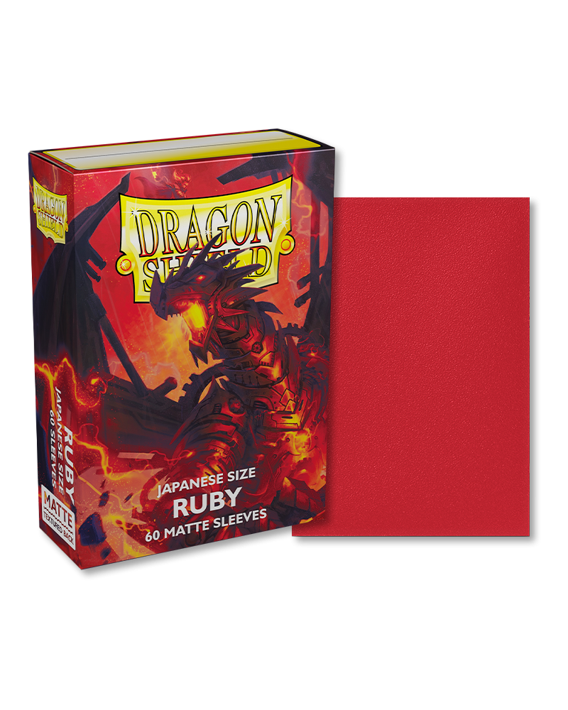 Dragon Shield - 60ct Japanese Size - Ruby Matte