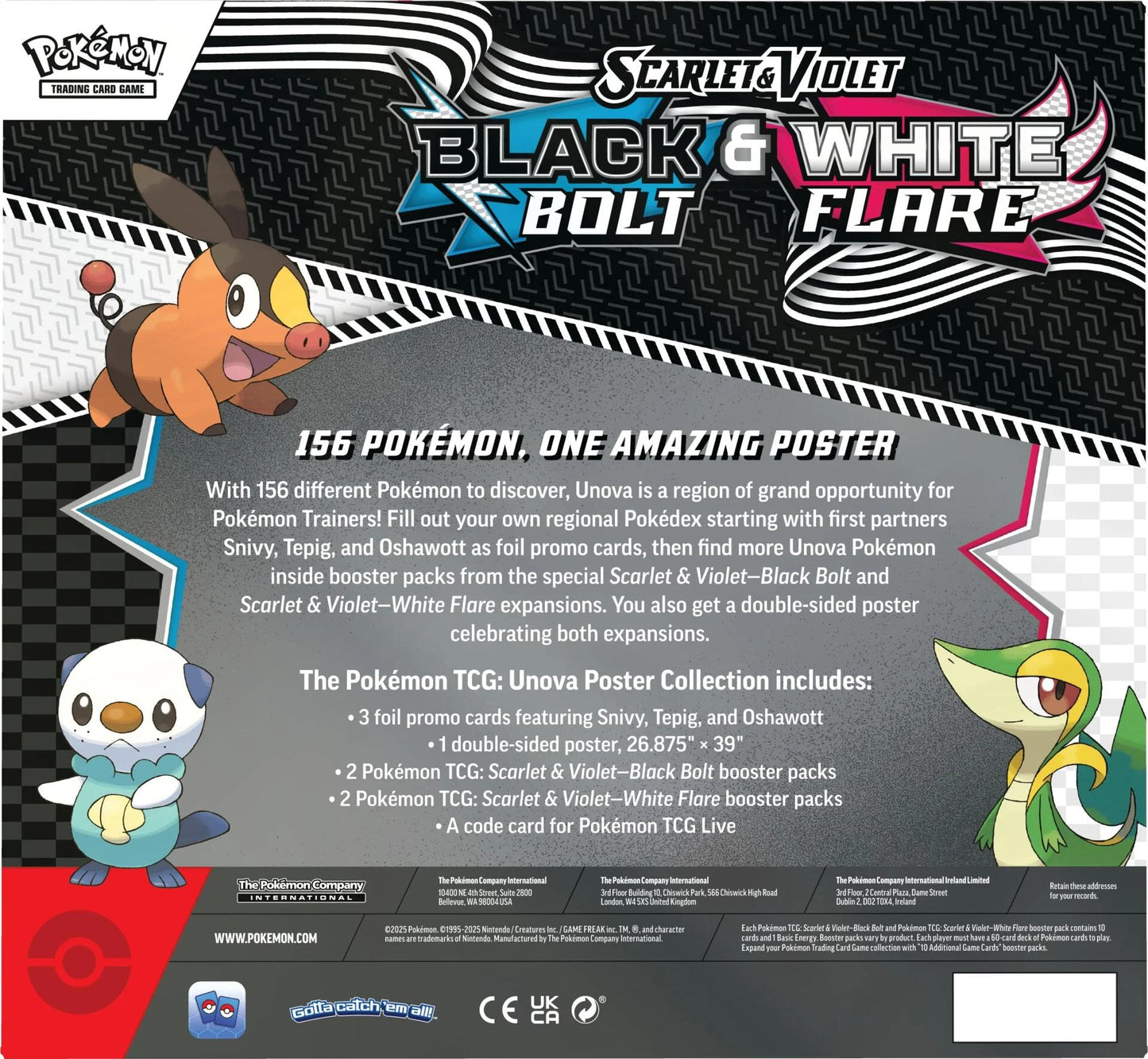 Pokémon TCG: Scarlet & Violet - Black Bolt & White Flare - Poster Collection