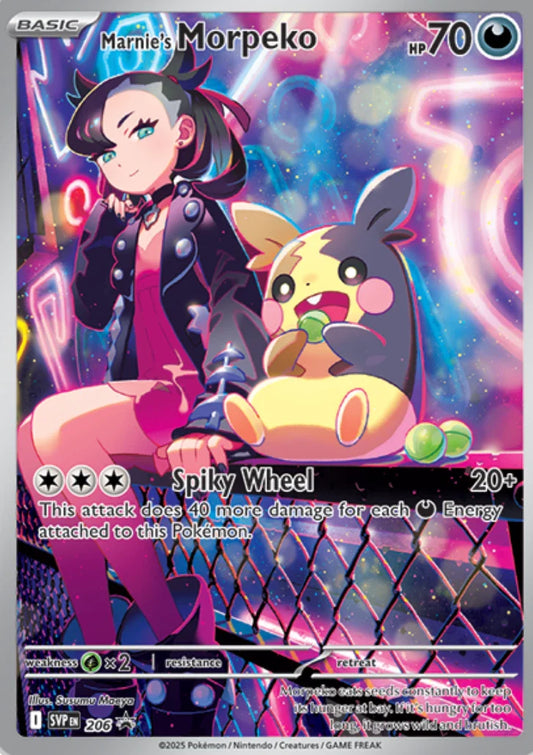 Marnie's Morpeko - SVP206 - Illustration Rare Promo - [SV10: Destined Rivals]
